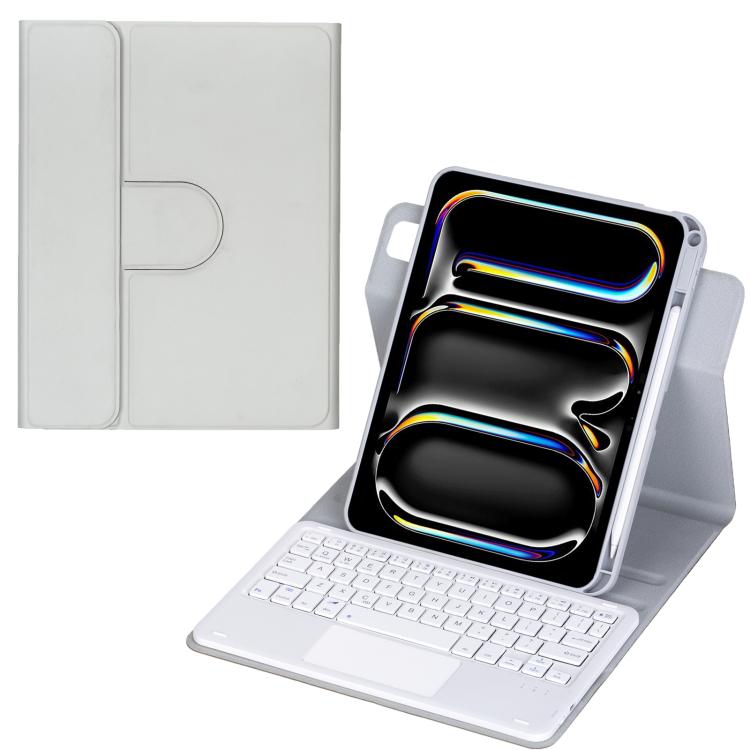 360 度旋轉藍牙鍵盤皮革平板保護套附觸控板，適用於 iPad Pro 11 2025 / 2024，適用於 iPad 2025 / 2022，適用於 iPad Air 11 2025 / iPad Pro 11 2022，適用於 iPad 10.2 2021 / 2019 / iPad Air 3