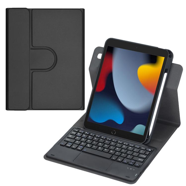 360 度旋轉藍牙鍵盤皮革平板保護套附觸控板，適用於 iPad Pro 11 2025 / 2024，適用於 iPad 2025 / 2022，適用於 iPad Air 11 2025 / iPad Pro 11 2022，適用於 iPad 10.2 2021 / 2019 / iPad Air 3