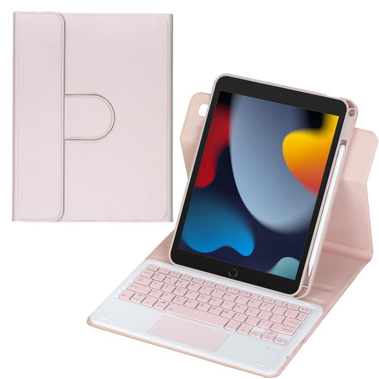 360 度旋轉藍牙鍵盤皮革平板保護套附觸控板，適用於 iPad Pro 11 2025 / 2024，適用於 iPad 2025 / 2022，適用於 iPad Air 11 2025 / iPad Pro 11 2022，適用於 iPad 10.2 2021 / 2019 / iPad Air 3