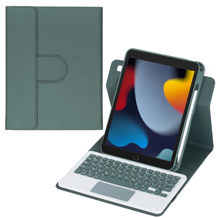 360 度旋轉藍牙鍵盤皮革平板保護套附觸控板，適用於 iPad Pro 11 2025 / 2024，適用於 iPad 2025 / 2022，適用於 iPad Air 11 2025 / iPad Pro 11 2022，適用於 iPad 10.2 2021 / 2019 / iPad Air 3