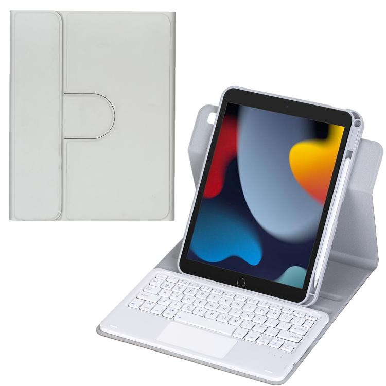 360 度旋轉藍牙鍵盤皮革平板保護套附觸控板，適用於 iPad Pro 11 2025 / 2024，適用於 iPad 2025 / 2022，適用於 iPad Air 11 2025 / iPad Pro 11 2022，適用於 iPad 10.2 2021 / 2019 / iPad Air 3