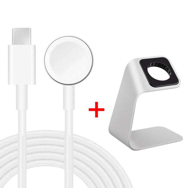 xDfind 適用於 Apple Watch 智慧手錶鋁合金充電座及 Type-C 充電器組，鋁合金+Type-C