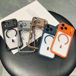 電鍍鏡頭全覆蓋磁吸透明手機殼，適用於 iPhone 17 Pro Max、iPhone 17 Pro