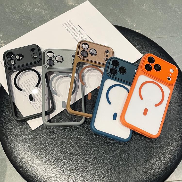 電鍍鏡頭全覆蓋磁吸透明手機殼，適用於 iPhone 17 Pro Max、iPhone 17 Pro