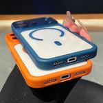 電鍍鏡頭全覆蓋磁吸透明手機殼，適用於 iPhone 17 Pro Max、iPhone 17 Pro