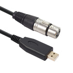 US18 USB 轉 XLR 母頭麥克風錄音線，2m，3m