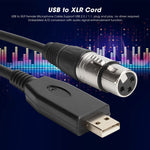 US18 USB 轉 XLR 母頭麥克風錄音線，2m，3m