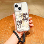 馬年壓克力磁吸全覆蓋手機殼附掛繩，適用於iPhone 13，iPhone 12，iPhone 12 Pro Max，iPhone 12 Pro