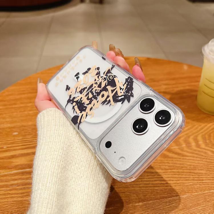 馬年壓克力磁吸全覆蓋手機殼附掛繩，適用於iPhone 13，iPhone 12，iPhone 12 Pro Max，iPhone 12 Pro