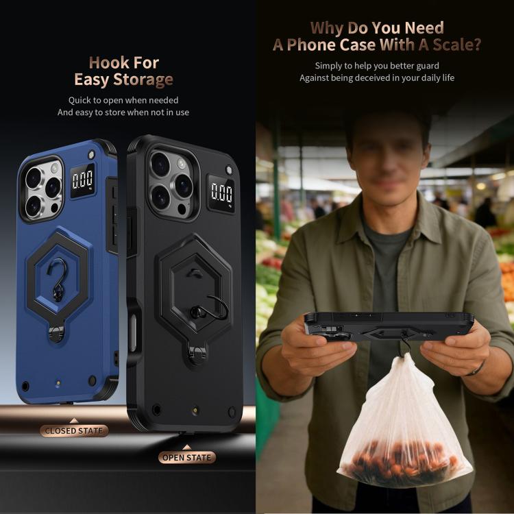六角裝甲磁吸支架秤重手機殼，適用於 iPhone 14 / 13，iPhone 14 Pro，iPhone 14 Pro Max，iPhone 13 Pro Max，iPhone 13 Pro，iPhone 12 Pro Max