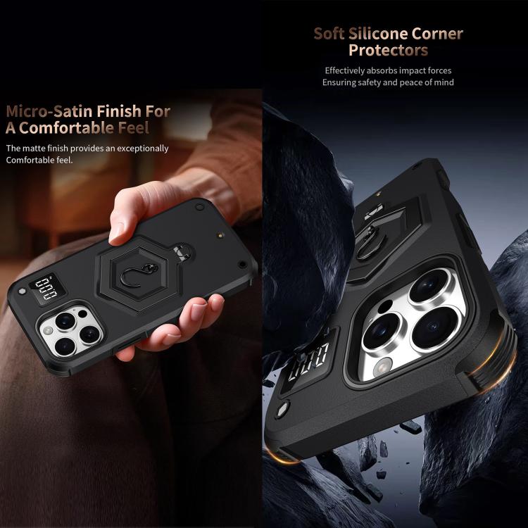 六角裝甲磁吸支架秤重手機殼，適用於 iPhone 14 / 13，iPhone 14 Pro，iPhone 14 Pro Max，iPhone 13 Pro Max，iPhone 13 Pro，iPhone 12 Pro Max