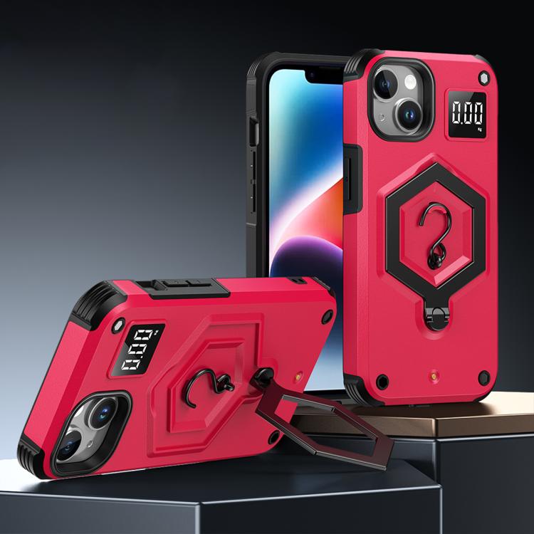 六角裝甲磁吸支架秤重手機殼，適用於 iPhone 14 / 13，iPhone 14 Pro，iPhone 14 Pro Max，iPhone 13 Pro Max，iPhone 13 Pro，iPhone 12 Pro Max