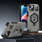 六角裝甲磁吸支架秤重手機殼，適用於 iPhone 14 / 13，iPhone 14 Pro，iPhone 14 Pro Max，iPhone 13 Pro Max，iPhone 13 Pro，iPhone 12 Pro Max