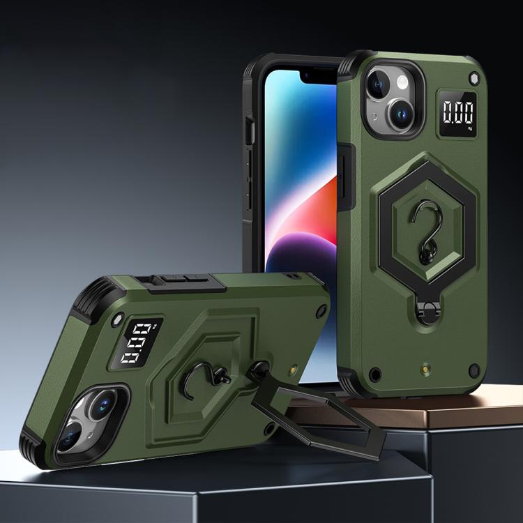 六角裝甲磁吸支架秤重手機殼，適用於 iPhone 14 / 13，iPhone 14 Pro，iPhone 14 Pro Max，iPhone 13 Pro Max，iPhone 13 Pro，iPhone 12 Pro Max