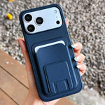 方形折疊卡包支架手機殼，適用於 iPhone 17 Pro Max、iPhone 17 Pro、iPhone 17、iPhone Air、iPhone 16 Pro Max、iPhone 16 Pro