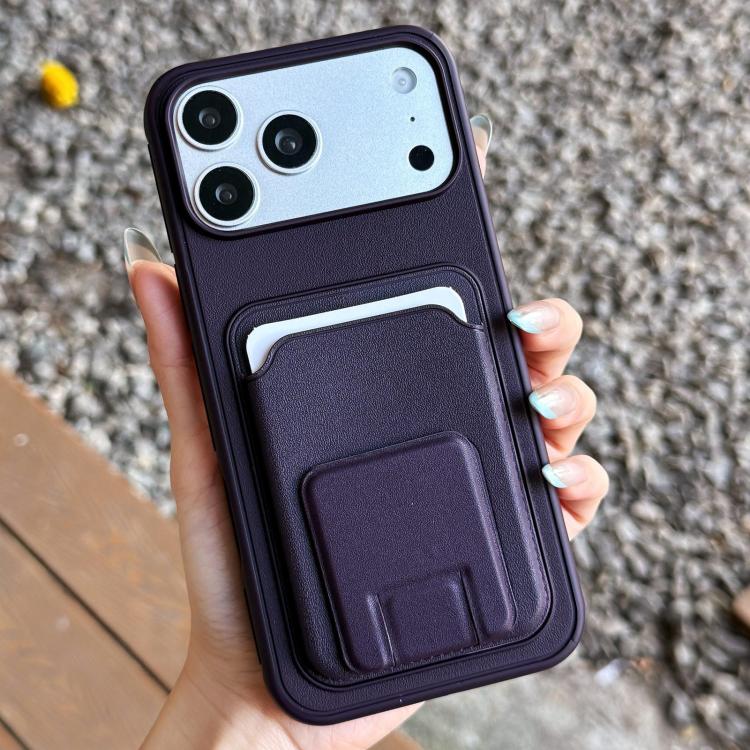 方形折疊卡包支架手機殼，適用於 iPhone 17 Pro Max、iPhone 17 Pro、iPhone 17、iPhone Air、iPhone 16 Pro Max、iPhone 16 Pro