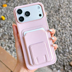 方形折疊卡包支架手機殼，適用於 iPhone 17 Pro Max、iPhone 17 Pro、iPhone 17、iPhone Air、iPhone 16 Pro Max、iPhone 16 Pro