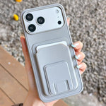 方形折疊卡包支架手機殼，適用於 iPhone 17 Pro Max、iPhone 17 Pro、iPhone 17、iPhone Air、iPhone 16 Pro Max、iPhone 16 Pro