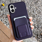 方形折疊卡包支架手機殼，適用於 iPhone 17 Pro Max、iPhone 17 Pro、iPhone 17、iPhone Air、iPhone 16 Pro Max、iPhone 16 Pro