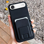 方形折疊卡包支架手機殼，適用於 iPhone 17 Pro Max、iPhone 17 Pro、iPhone 17、iPhone Air、iPhone 16 Pro Max、iPhone 16 Pro