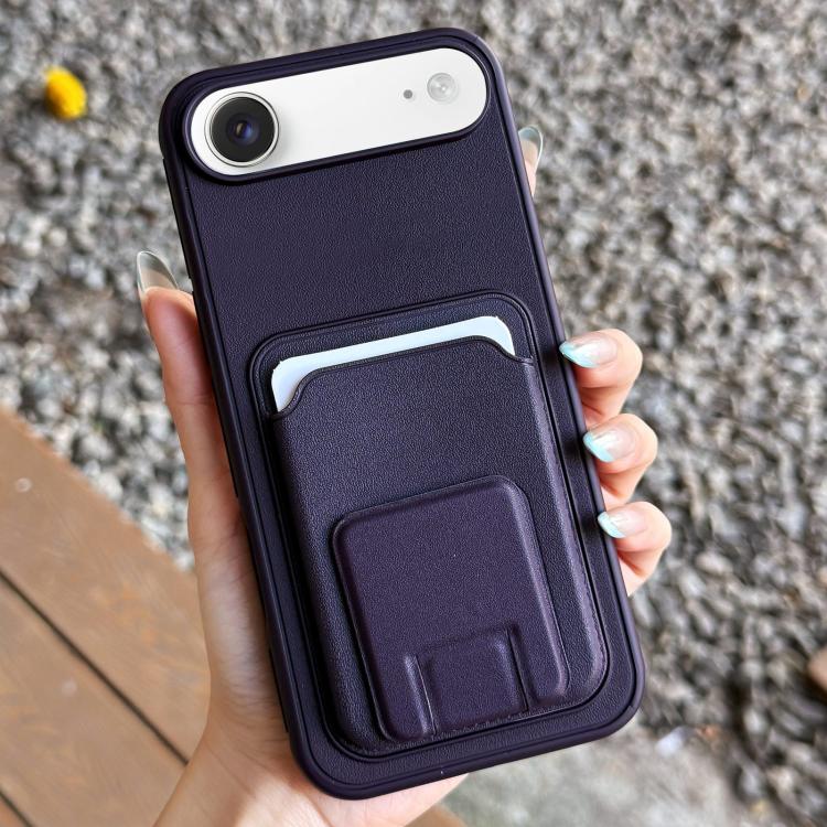 方形折疊卡包支架手機殼，適用於 iPhone 17 Pro Max、iPhone 17 Pro、iPhone 17、iPhone Air、iPhone 16 Pro Max、iPhone 16 Pro