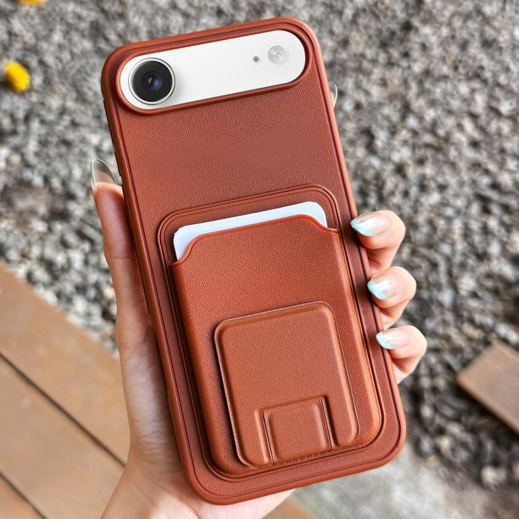 方形折疊卡包支架手機殼，適用於 iPhone 17 Pro Max、iPhone 17 Pro、iPhone 17、iPhone Air、iPhone 16 Pro Max、iPhone 16 Pro