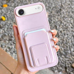 方形折疊卡包支架手機殼，適用於 iPhone 17 Pro Max、iPhone 17 Pro、iPhone 17、iPhone Air、iPhone 16 Pro Max、iPhone 16 Pro
