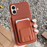 方形折疊卡包支架手機殼，適用於 iPhone 16 Plus、iPhone 16、iPhone 15 Pro Max、iPhone 15 Pro、iPhone 15 Plus、iPhone 15