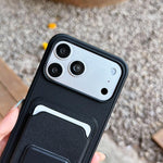 方形折疊卡包支架手機殼，適用於 iPhone 17 Pro Max、iPhone 17 Pro、iPhone 17、iPhone Air、iPhone 16 Pro Max、iPhone 16 Pro