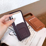 方形折疊卡包支架手機殼，適用於 iPhone 17 Pro Max、iPhone 17 Pro、iPhone 17、iPhone Air、iPhone 16 Pro Max、iPhone 16 Pro