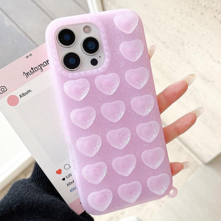 愛心吸盤半透明閃粉手機殼，適用於 iPhone 14、iPhone 14 Pro Max、iPhone 13