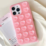 愛心吸盤半透明閃粉手機殼，適用於 iPhone 14、iPhone 14 Pro Max、iPhone 13