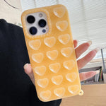 愛心吸盤半透明閃粉手機殼，適用於 iPhone 14、iPhone 14 Pro Max、iPhone 13