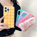 愛心吸盤半透明閃粉手機殼，適用於 iPhone 14、iPhone 14 Pro Max、iPhone 13