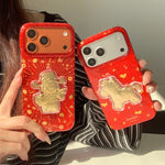 農曆新年傳統吉祥圖案 PC + TPU 手機殼，適用於 iPhone 17 Pro Max、iPhone 17 Pro