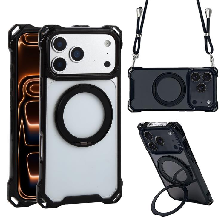 XDcase 旋轉支架四角孔磁吸手機殼，不含掛繩，適用於 iPhone 17 Pro Max、iPhone 17 Pro