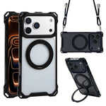 XDcase 旋轉支架四角孔磁吸手機殼，不含掛繩，適用於 iPhone 17 Pro Max、iPhone 17 Pro
