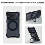 XDcase 旋轉支架四角孔磁吸手機殼，不含掛繩，適用於 iPhone 17 Pro Max、iPhone 17 Pro
