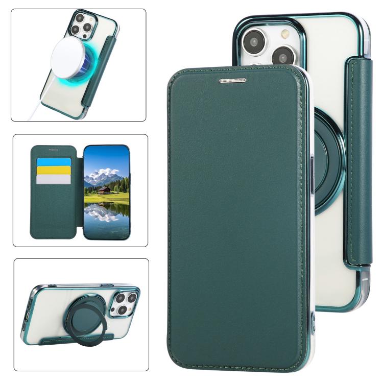 超薄旋轉支架磁吸鍍層素皮手機殼，適用於iPhone 16 Pro、iPhone 16 Plus、iPhone 16、iPhone 15 Pro Max、iPhone 15 Pro、iPhone 15 Plus / 14 Plus