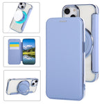 超薄旋轉支架磁吸鍍層素皮手機殼，適用於iPhone 16 Pro、iPhone 16 Plus、iPhone 16、iPhone 15 Pro Max、iPhone 15 Pro、iPhone 15 Plus / 14 Plus