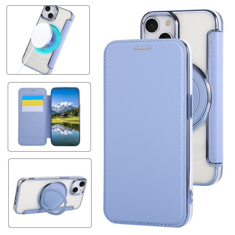 超薄旋轉支架磁吸鍍層素皮手機殼，適用於iPhone 16 Pro、iPhone 16 Plus、iPhone 16、iPhone 15 Pro Max、iPhone 15 Pro、iPhone 15 Plus / 14 Plus