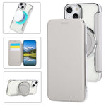 超薄旋轉支架磁吸鍍層素皮手機殼，適用於iPhone 16 Pro、iPhone 16 Plus、iPhone 16、iPhone 15 Pro Max、iPhone 15 Pro、iPhone 15 Plus / 14 Plus