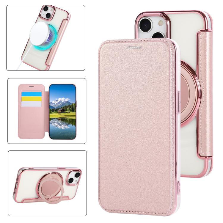 超薄旋轉支架電鍍素皮手機殼，適用於 iPhone 15，iPhone 14 / 13，iPhone 14 Pro，iPhone 14 Pro Max，iPhone 13 Pro Max，iPhone 13 Pro
