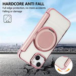 超薄旋轉支架電鍍素皮手機殼，適用於 iPhone 15，iPhone 14 / 13，iPhone 14 Pro，iPhone 14 Pro Max，iPhone 13 Pro Max，iPhone 13 Pro