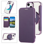 超薄旋轉支架電鍍素皮手機殼，適用於 iPhone 15，iPhone 14 / 13，iPhone 14 Pro，iPhone 14 Pro Max，iPhone 13 Pro Max，iPhone 13 Pro
