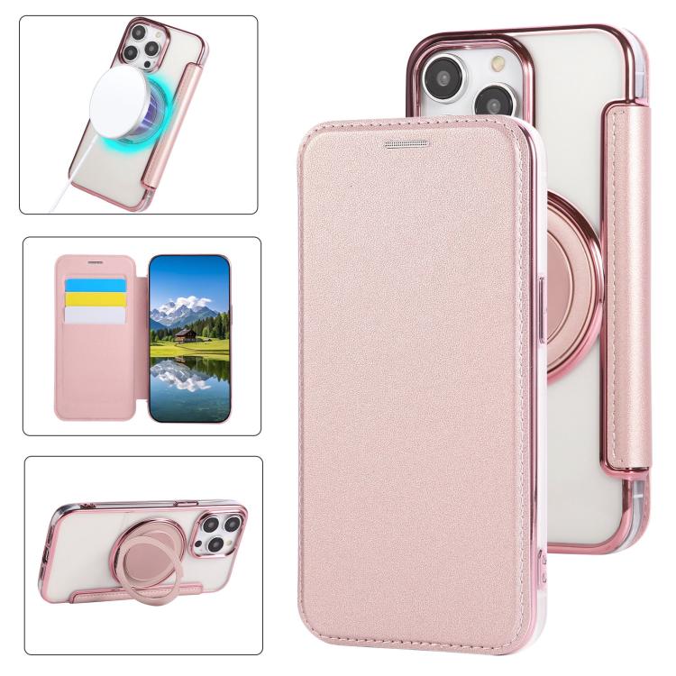 超薄旋轉支架電鍍素皮手機殼，適用於 iPhone 15，iPhone 14 / 13，iPhone 14 Pro，iPhone 14 Pro Max，iPhone 13 Pro Max，iPhone 13 Pro