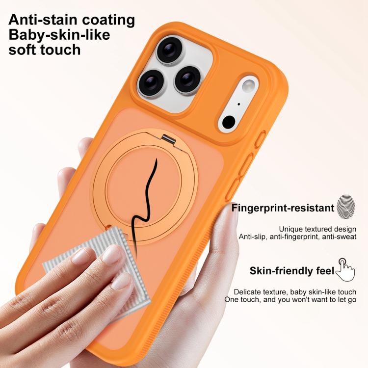 親膚防污旋轉支架磁吸裝甲手機殼，適用於iPhone 17 Pro Max、iPhone 17 Pro