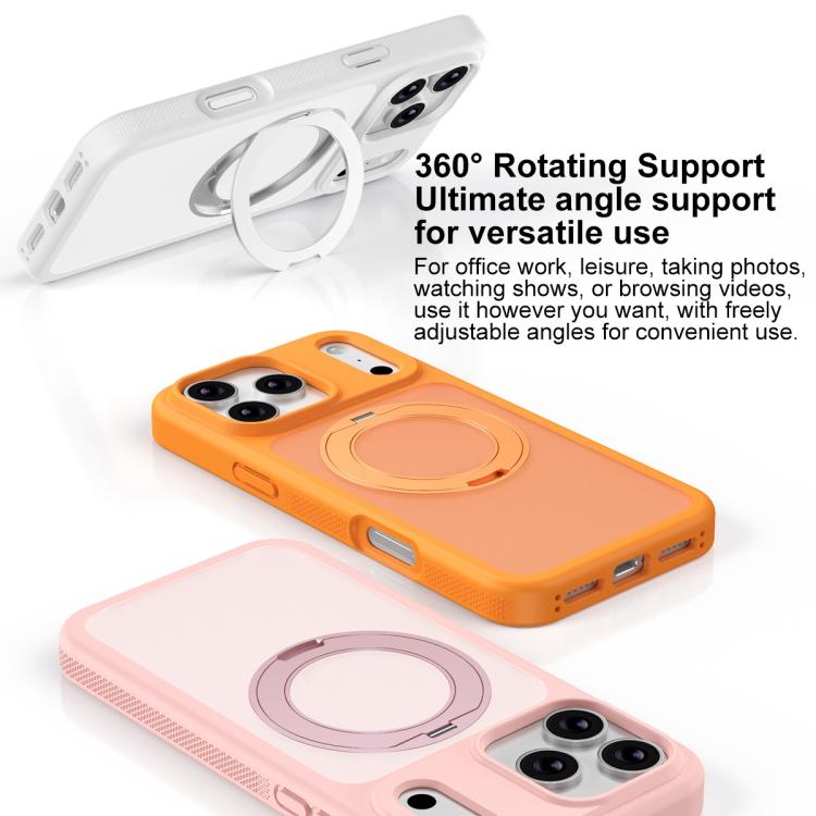 親膚防污旋轉支架磁吸裝甲手機殼，適用於iPhone 17 Pro Max、iPhone 17 Pro