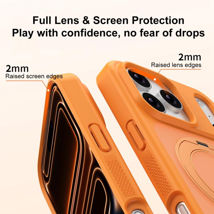 親膚防污旋轉支架磁吸裝甲手機殼，適用於iPhone 17 Pro Max、iPhone 17 Pro