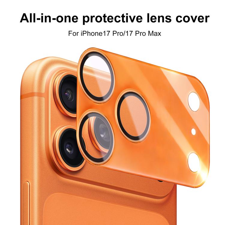 XDcase 2片裝一體成型半透明磨砂壓克力鏡頭保護貼，適用於 iPhone 17 Pro Max、iPhone 17 Pro